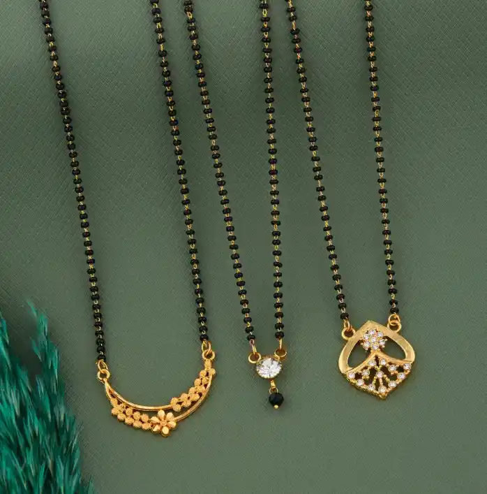 Rose Gold Anti Tarnish And Premium Quality Mystic Leaflet Mangalsutra For Women Combo Pack.png