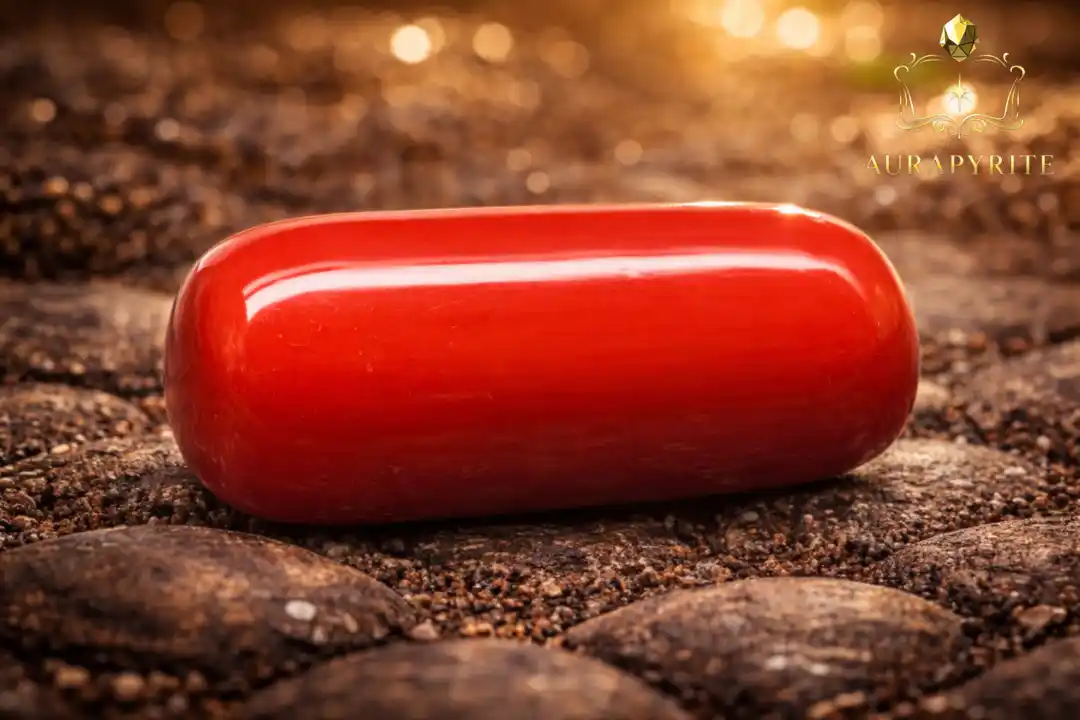 Premium Natural Red Coral (Moonga) Stone untreated, unheated | Original Mangal Gemstone for Strength & Confidence.png