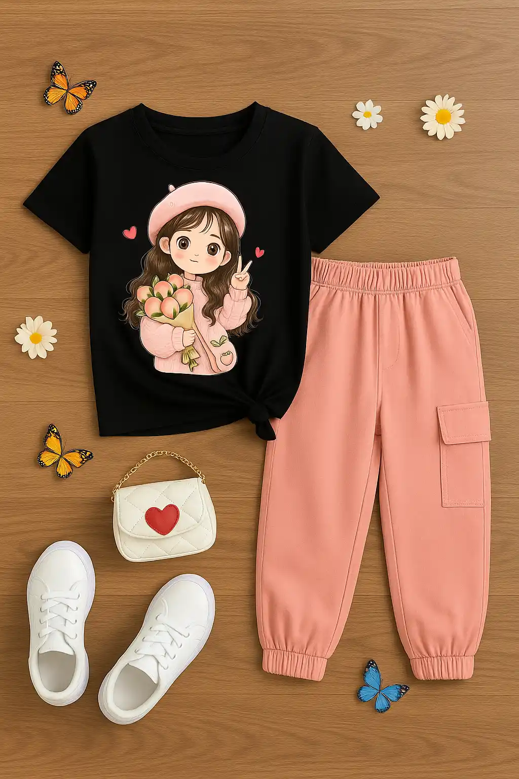 Peach Girl Printed Top & Bottom For the Girls And Boys.png