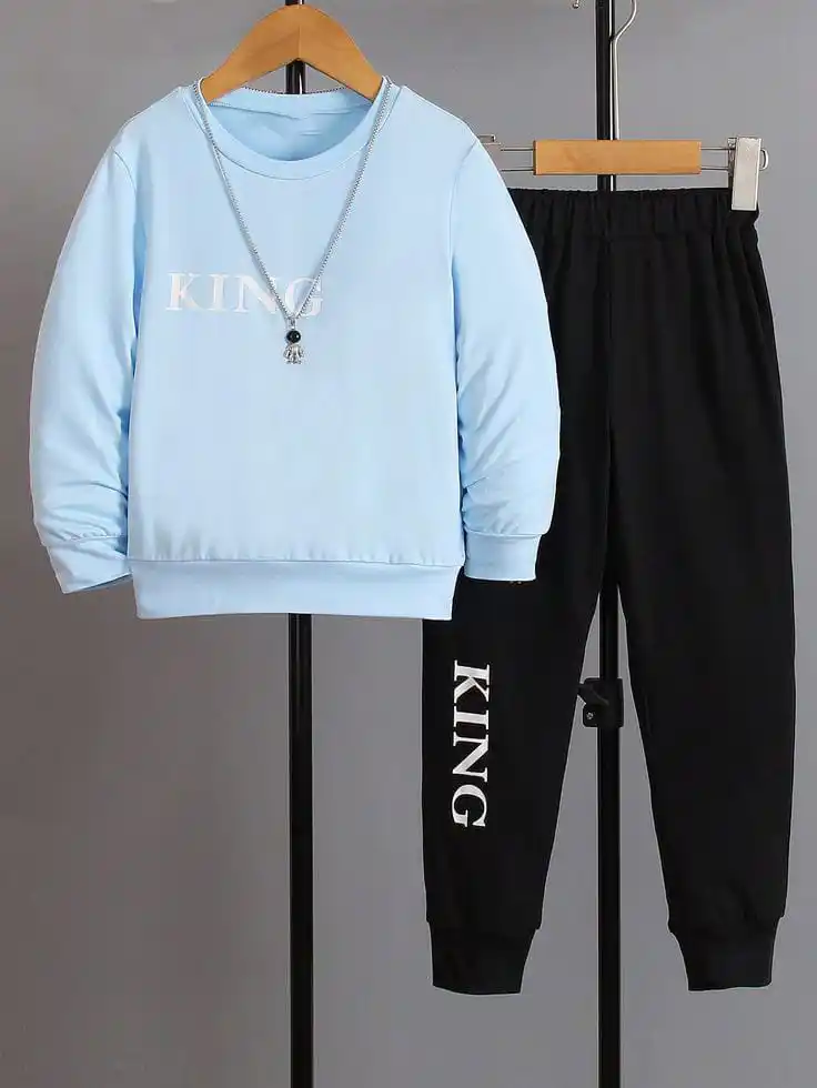 King Printed Top Bottom Set for Girls Boys.png