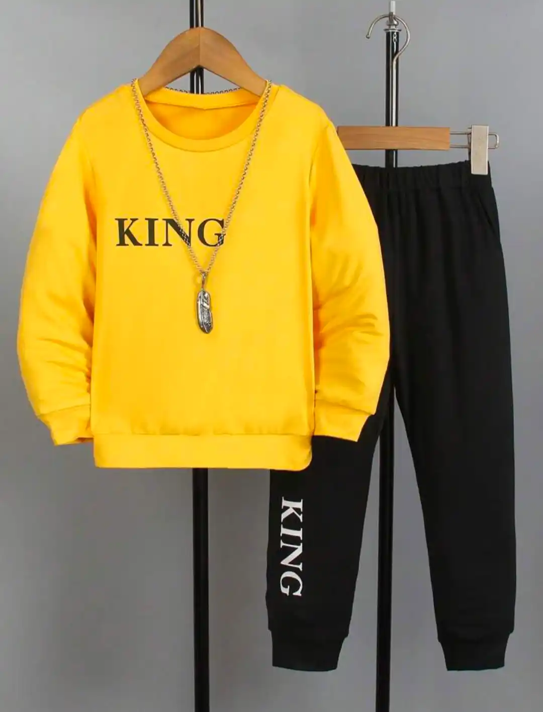 King Printed Top Bottom Set for Girls Boys.png
