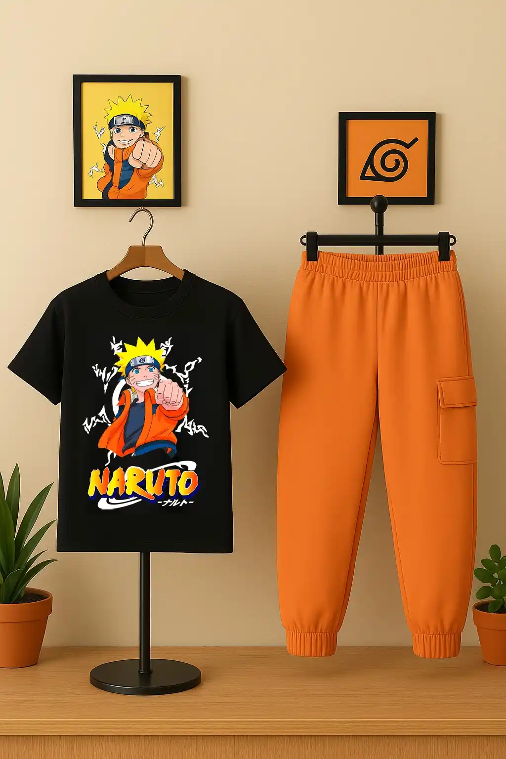 Naruto Printed Top & Bottom For The Boys & Girls.png