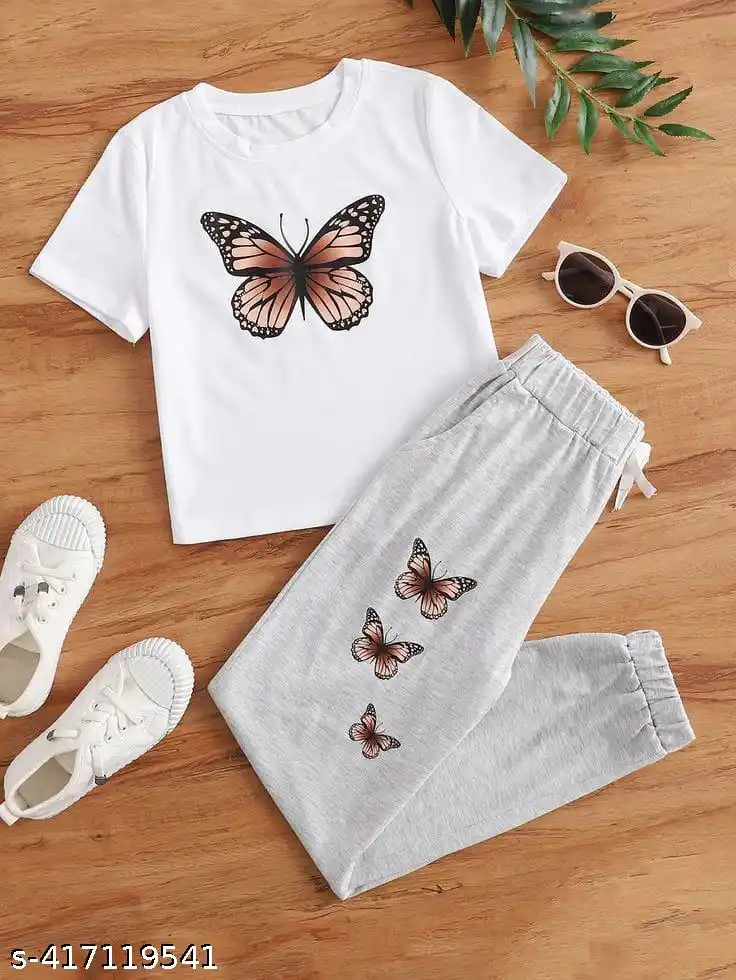 Butterfly Printed Top Bottom Set for Girls and Boy .png