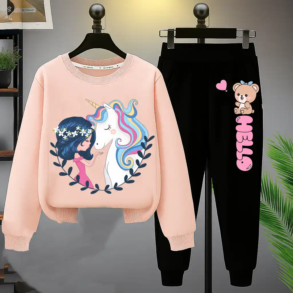 Hello Girls Printed Top Bottom set for Girls.png