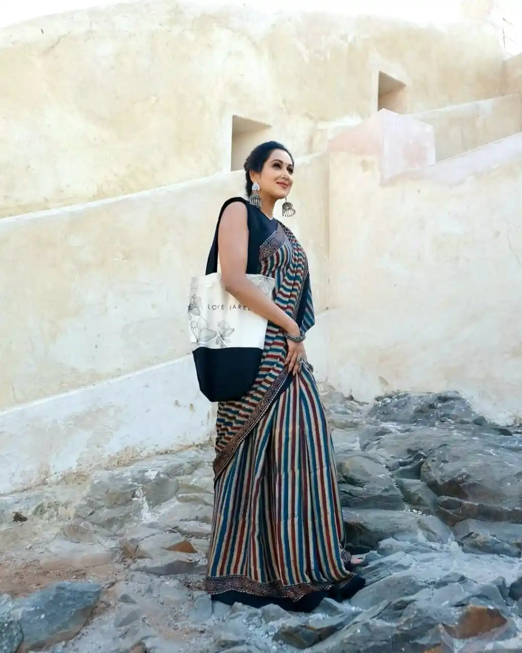 Traditional gaji silk Multy Color Lehariya Saree.png