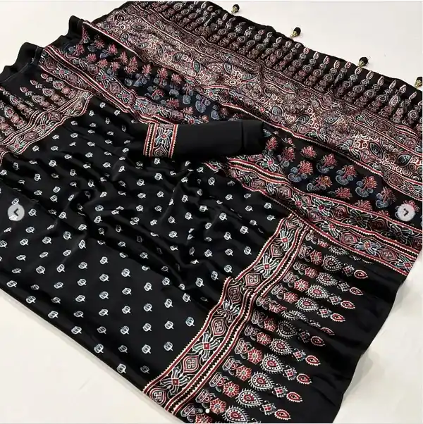 BLACK LOTUS AJRAKH SEMI MODAL SILK SAREE.png