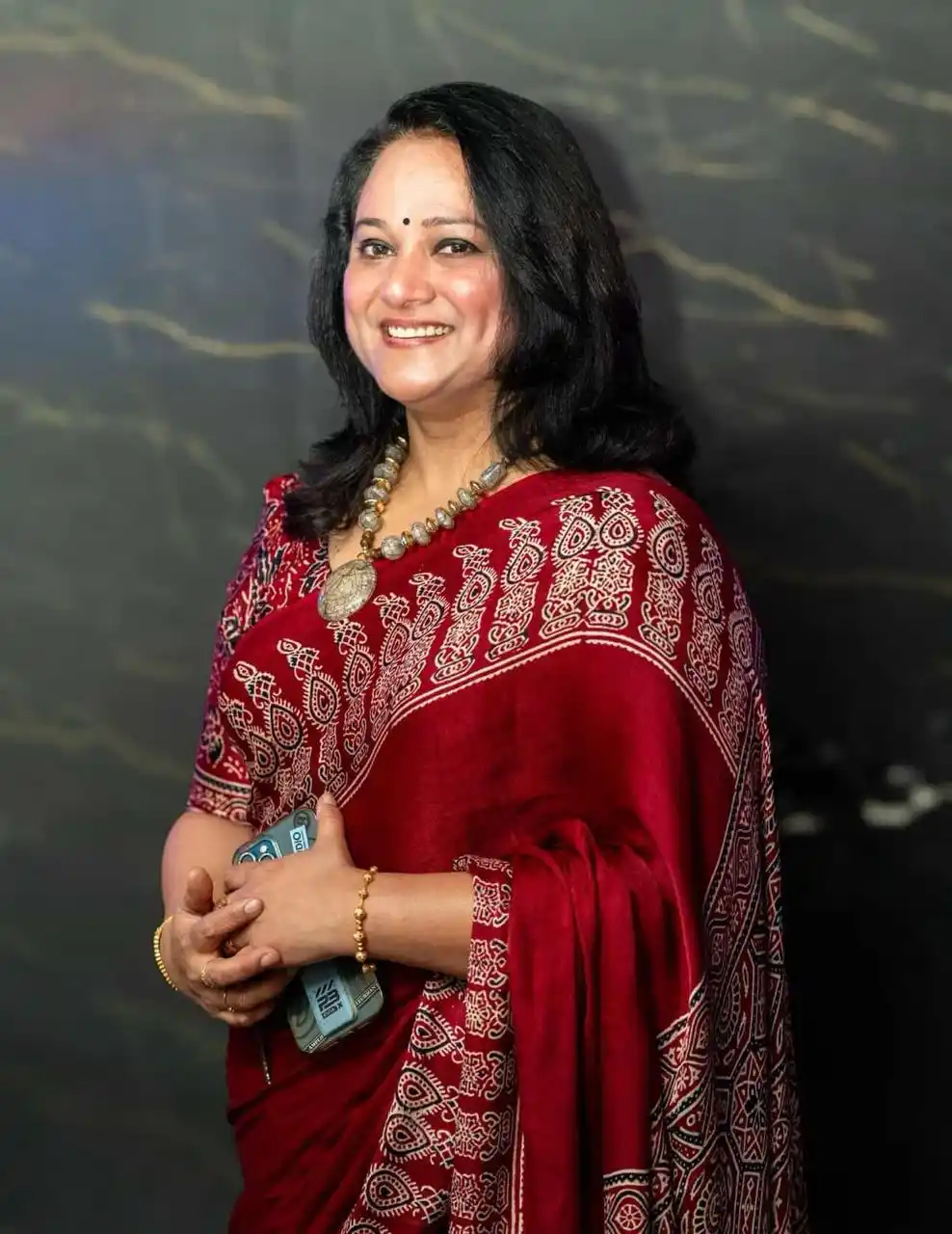 MAROON COLOR AJRAKH SAREE.png