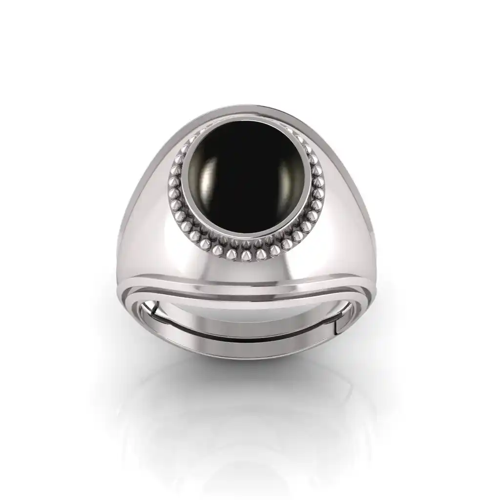 Classic Black Hakik Stone Unisex Ring.png