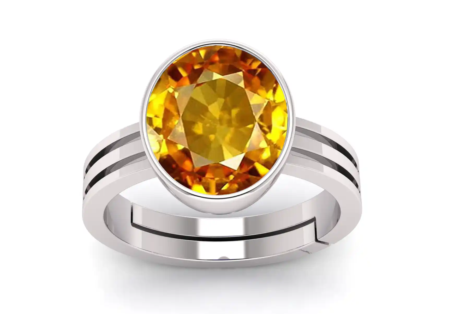 Premium Yellow Sapphire Stone Pendant | Unisex Elegant Daily Wear Jewelry.png