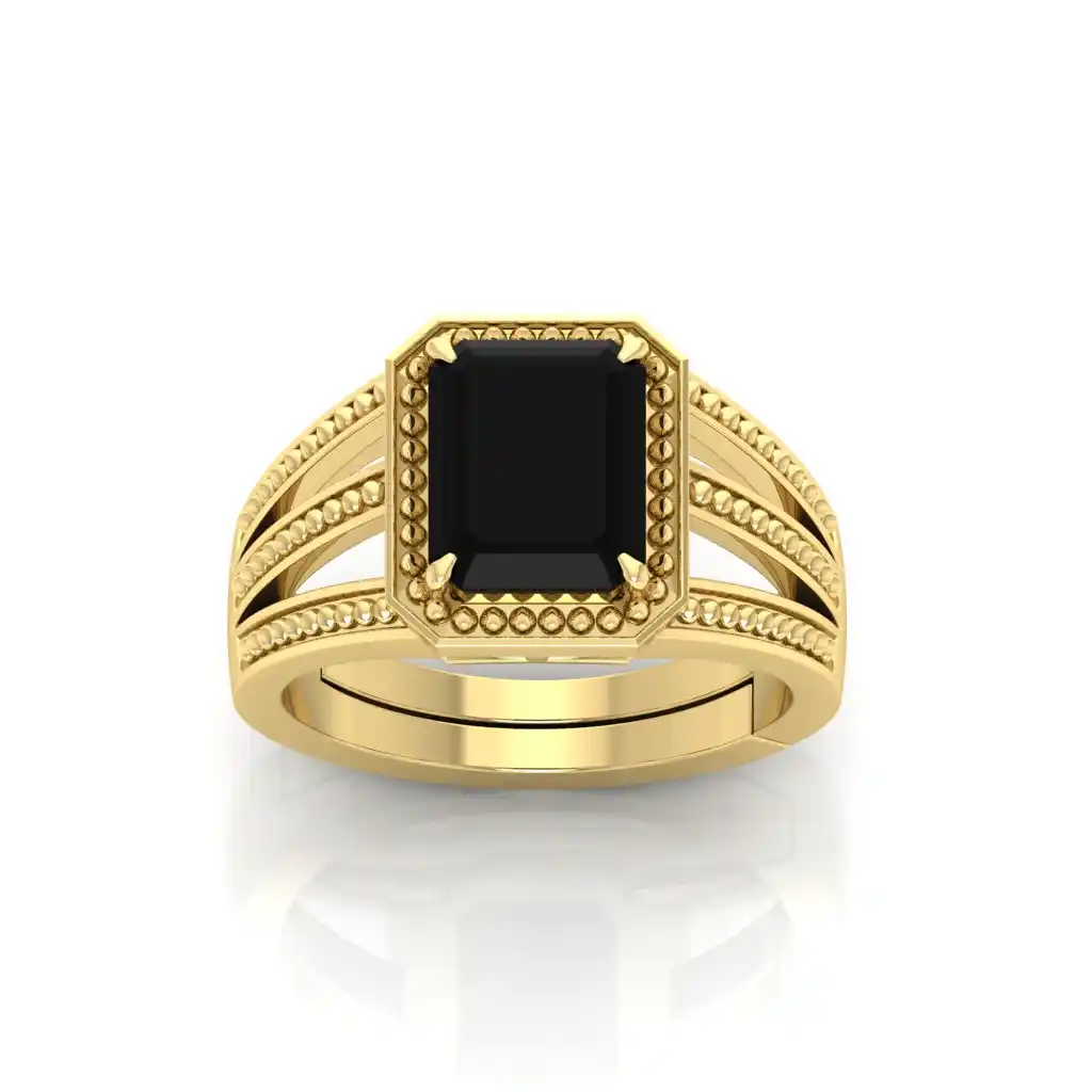 Classic Black Hakik Stone Unisex Ring.png