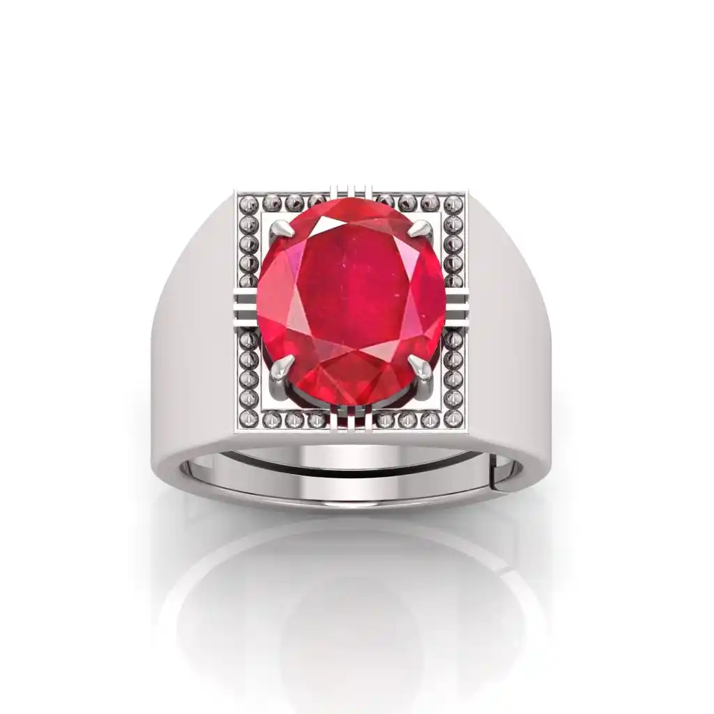 Elegant Ruby Stone Ring – Men & Women Collection.png