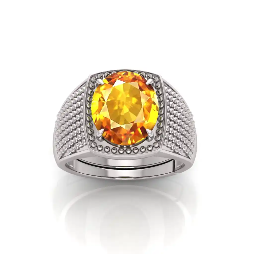 Premium Yellow Sapphire Stone Pendant | Unisex Elegant Daily Wear Jewelry.png