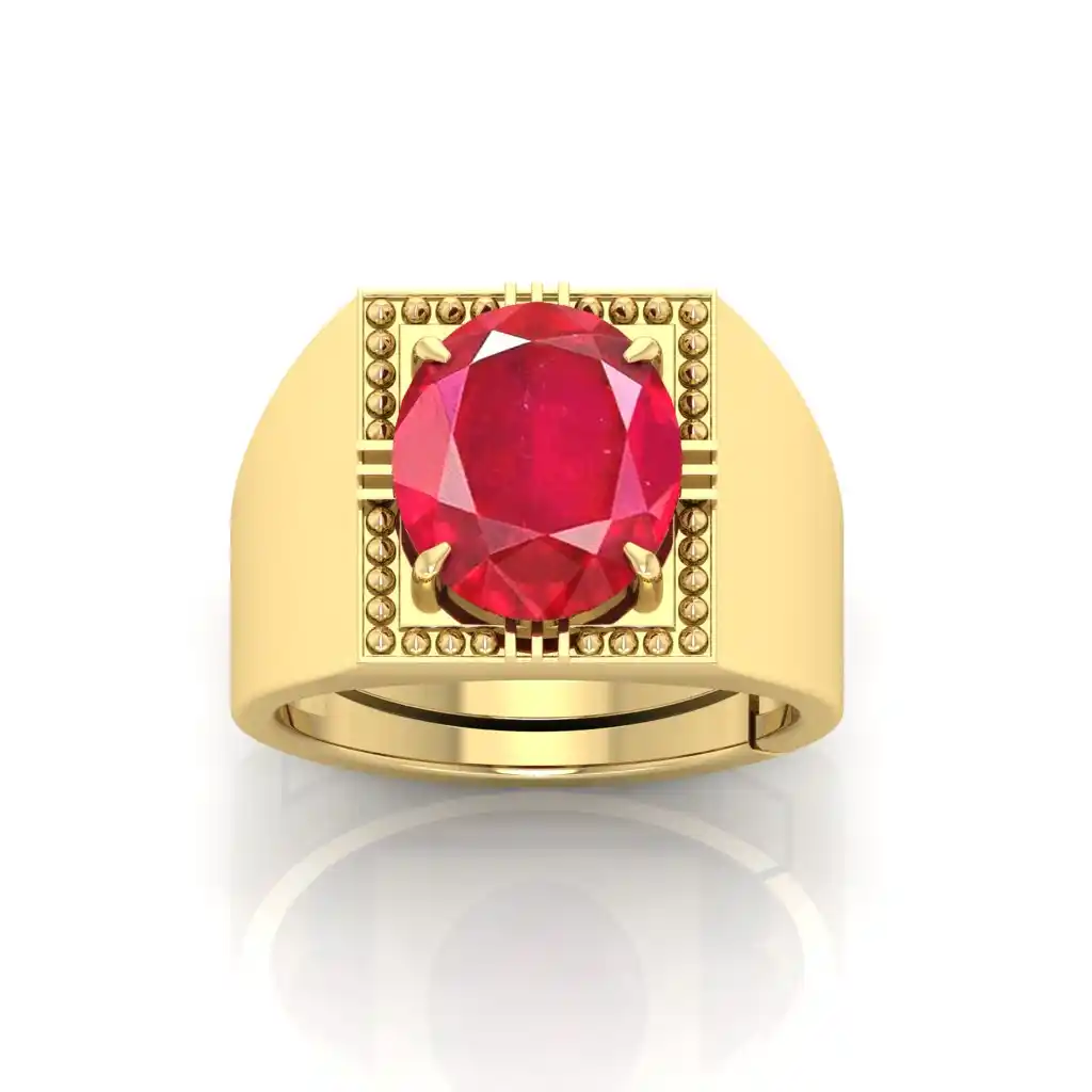 Elegant Ruby Stone Ring – Men & Women Collection.png