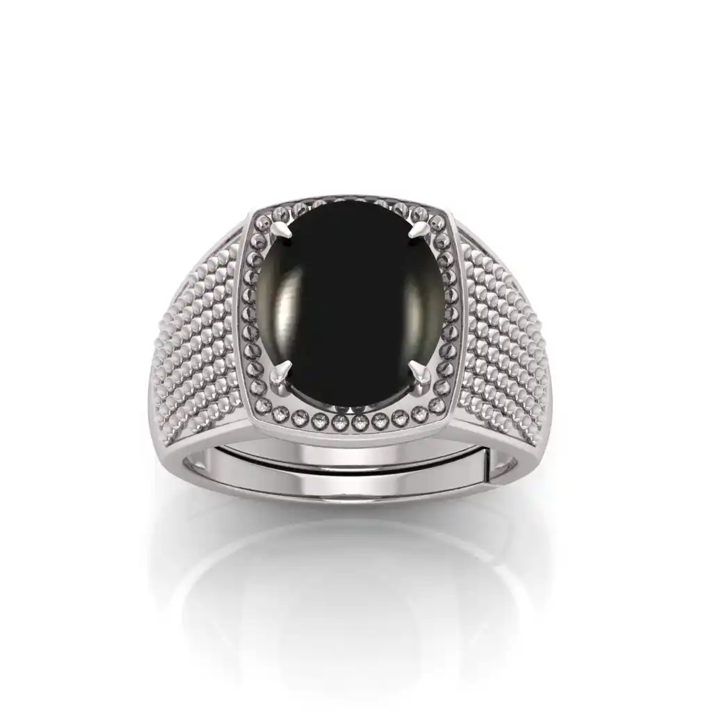 Classic Black Hakik Stone Unisex Ring.png