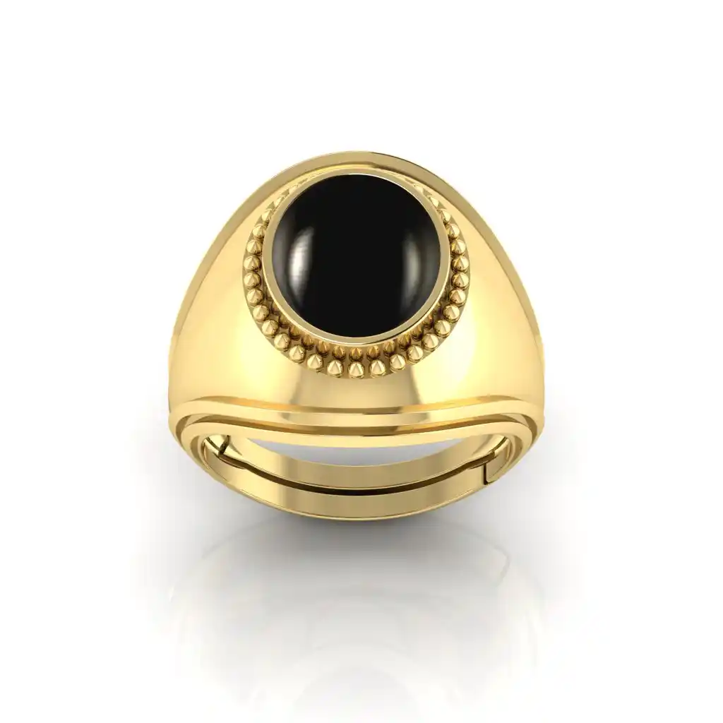 Classic Black Hakik Stone Unisex Ring.png