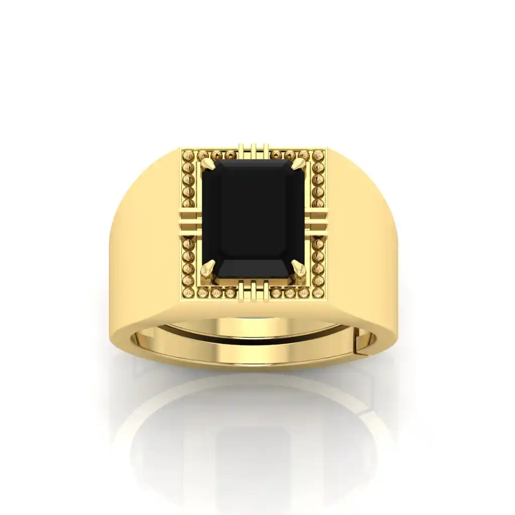 Classic Black Hakik Stone Unisex Ring.png