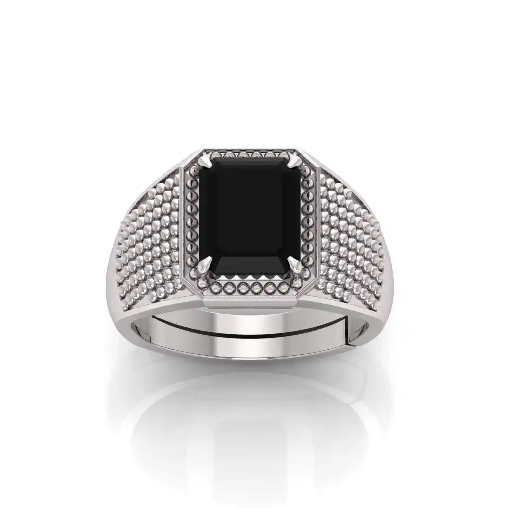Classic Black Hakik Stone Unisex Ring.png