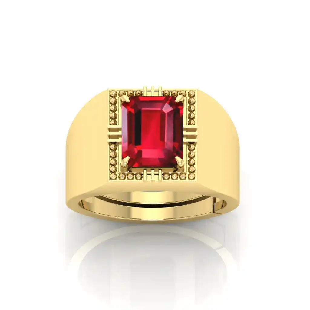 Elegant Ruby Stone Ring – Men & Women Collection.png