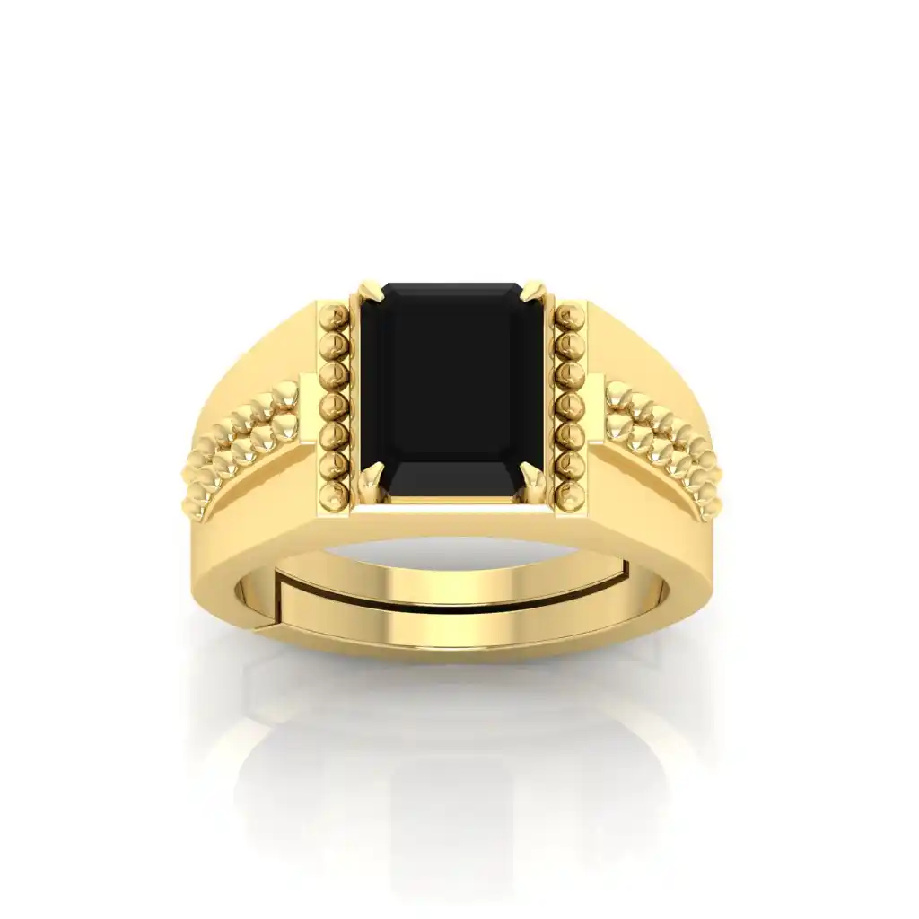 Classic Black Hakik Stone Unisex Ring.png