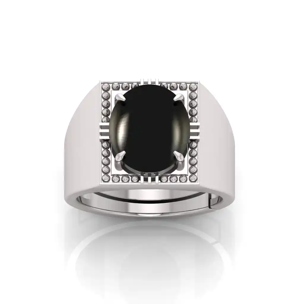 Classic Black Hakik Stone Unisex Ring.png