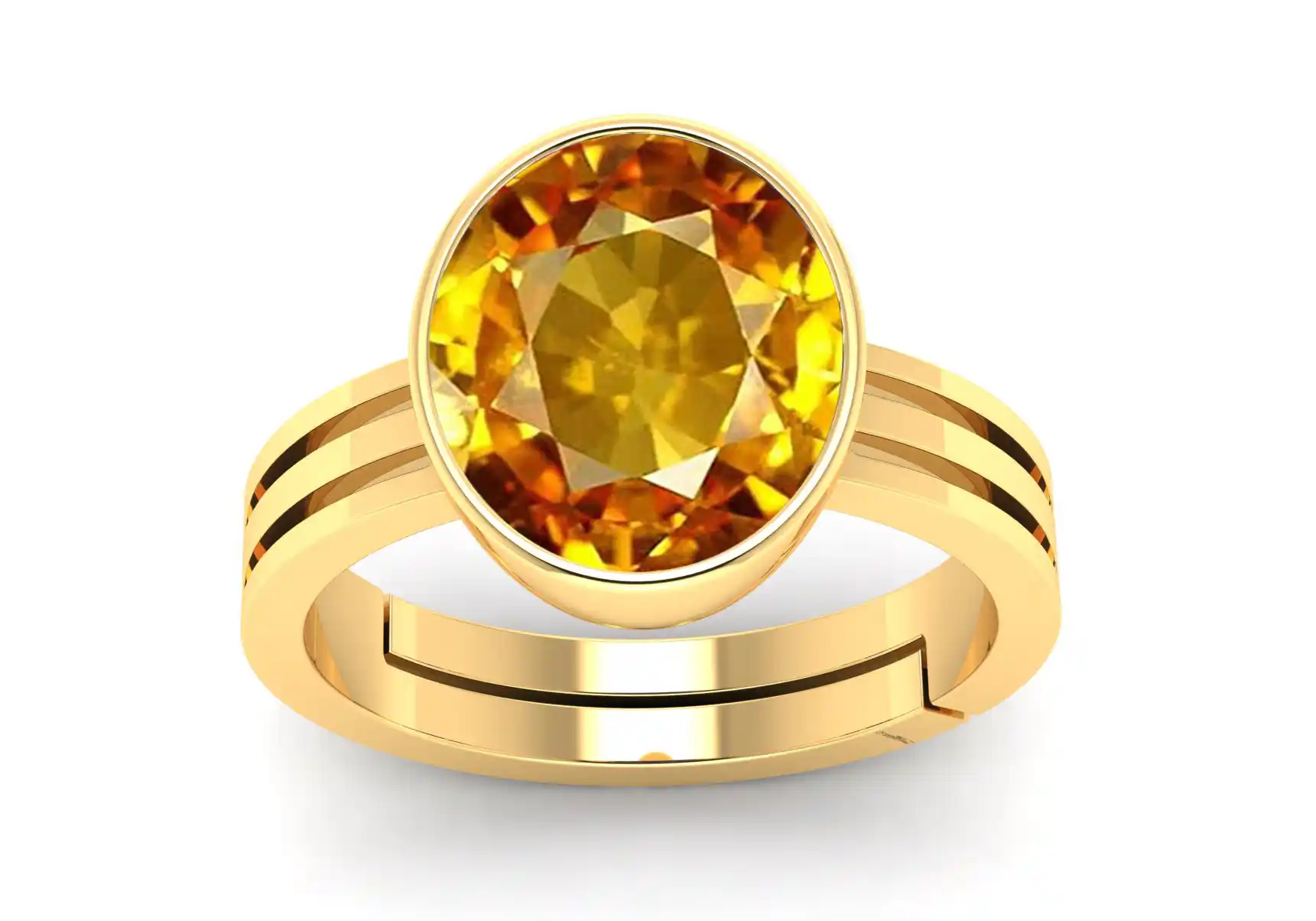Premium Yellow Sapphire Stone Pendant | Unisex Elegant Daily Wear Jewelry.png