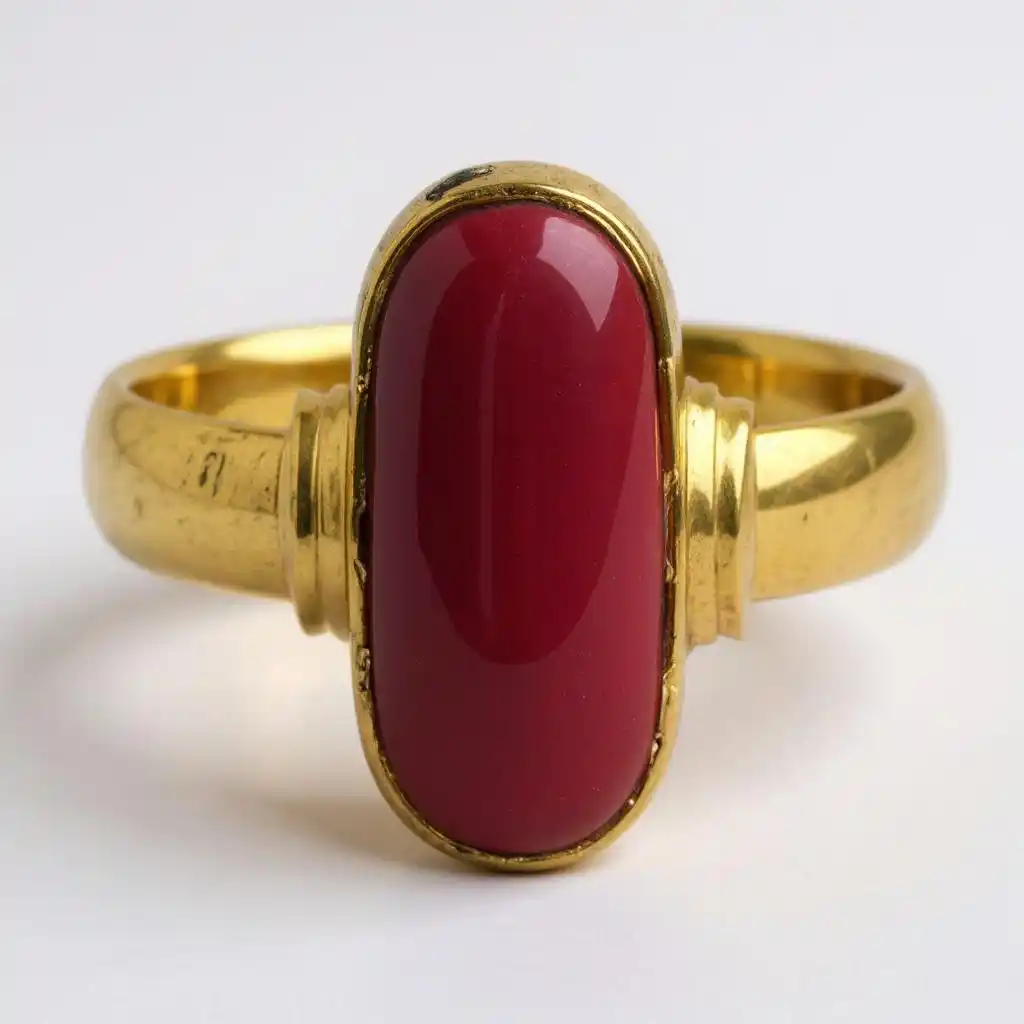 Bold Moonga (Red Coral) Statement Ring for Men & Women | Premium Unisex Gemstone Jewelry.png