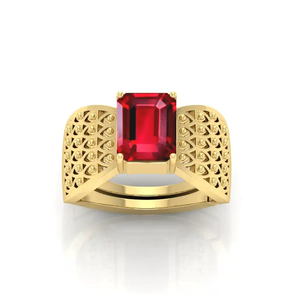 Elegant Ruby Stone Ring – Men & Women Collection.png