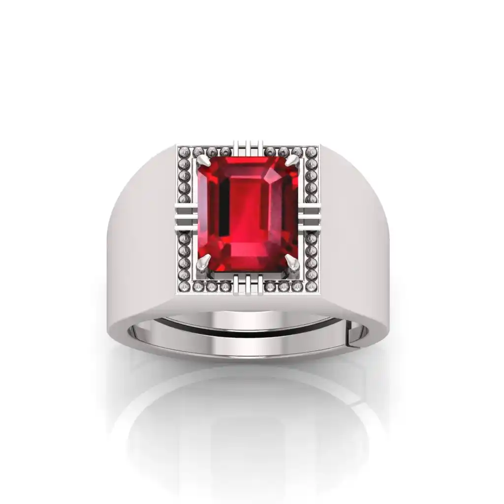 Elegant Ruby Stone Ring – Men & Women Collection.png