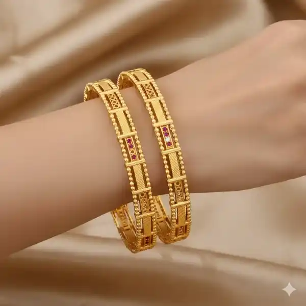 Traditional Gold-Plated Bangles With Ruby Accents (Set Of 2).png