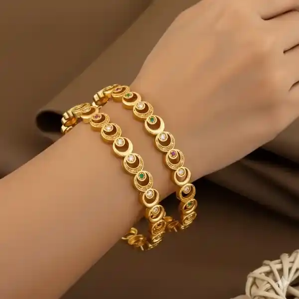 Gold-Plated Dual Bracelet Set With Multicolored Stone Embellishments.png