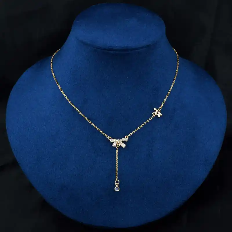 Anti-Tarnish ShineCraft Zirconia Gold Necklace.png