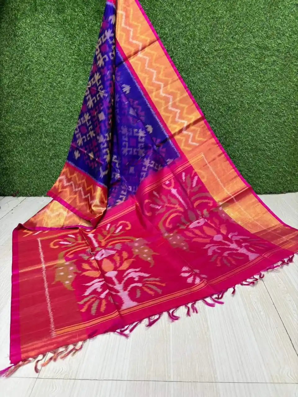 Pochampalli designer printed and dolla silk fabric sarees.png