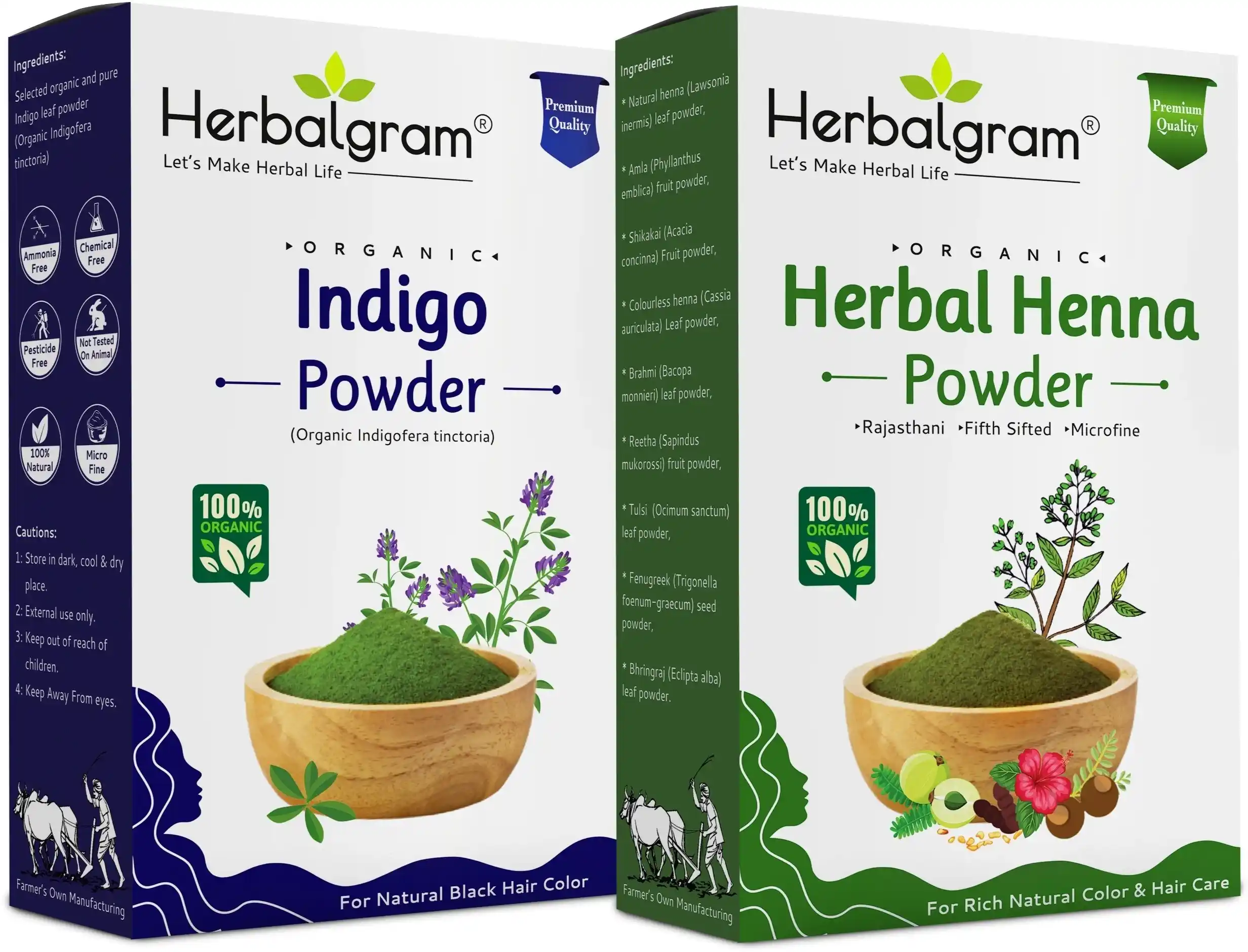 Pack of 2 100% Organic Indigo Powder And Henna Powder Combo Pack For Black Hair Color (200 G).png