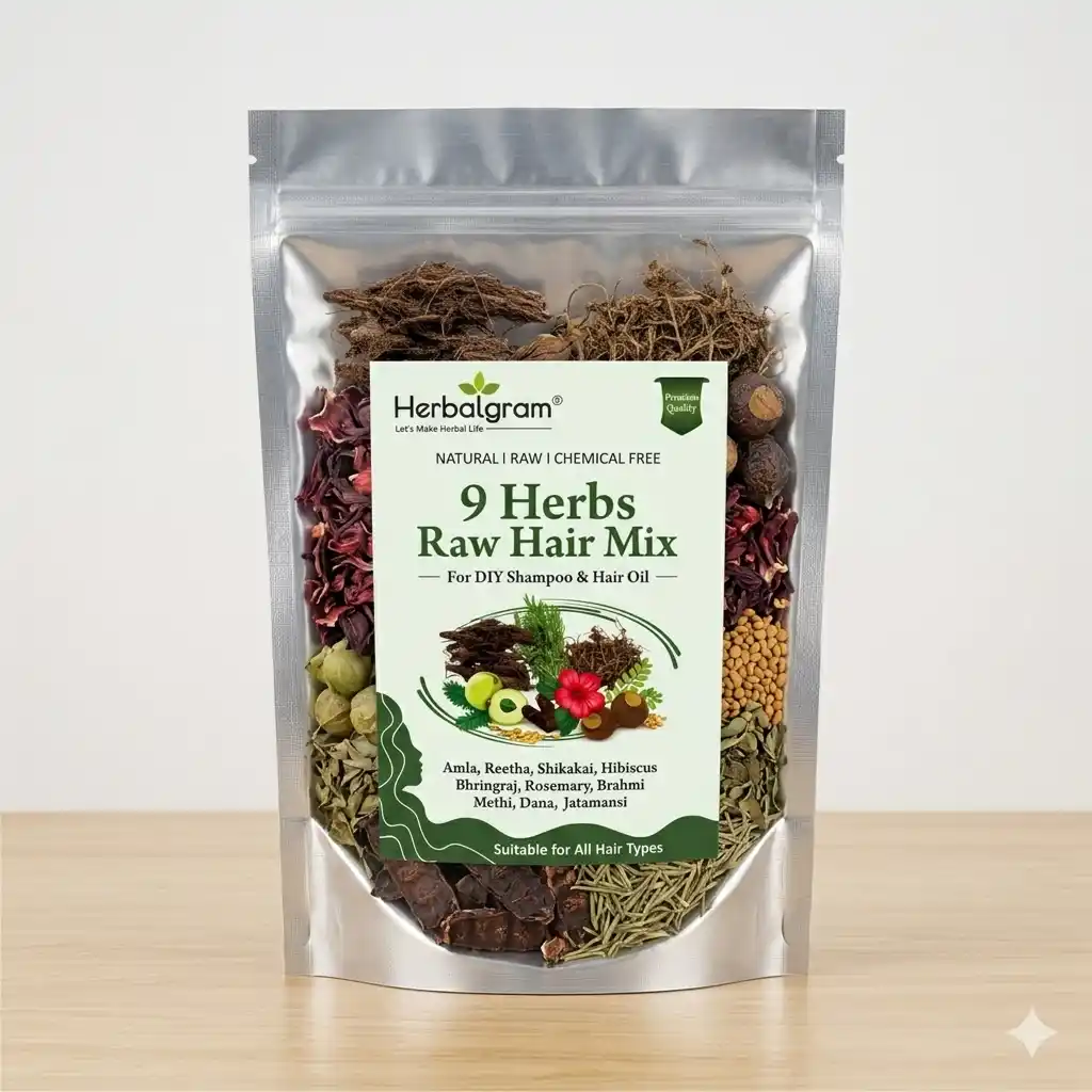 250gm 9 Herbs Mix Raw Amla reetha shikakai hibisucs bhringraj rosemary jatamansi dana methi brahmi each mixed in one pack for DIY shampoo or oil.png