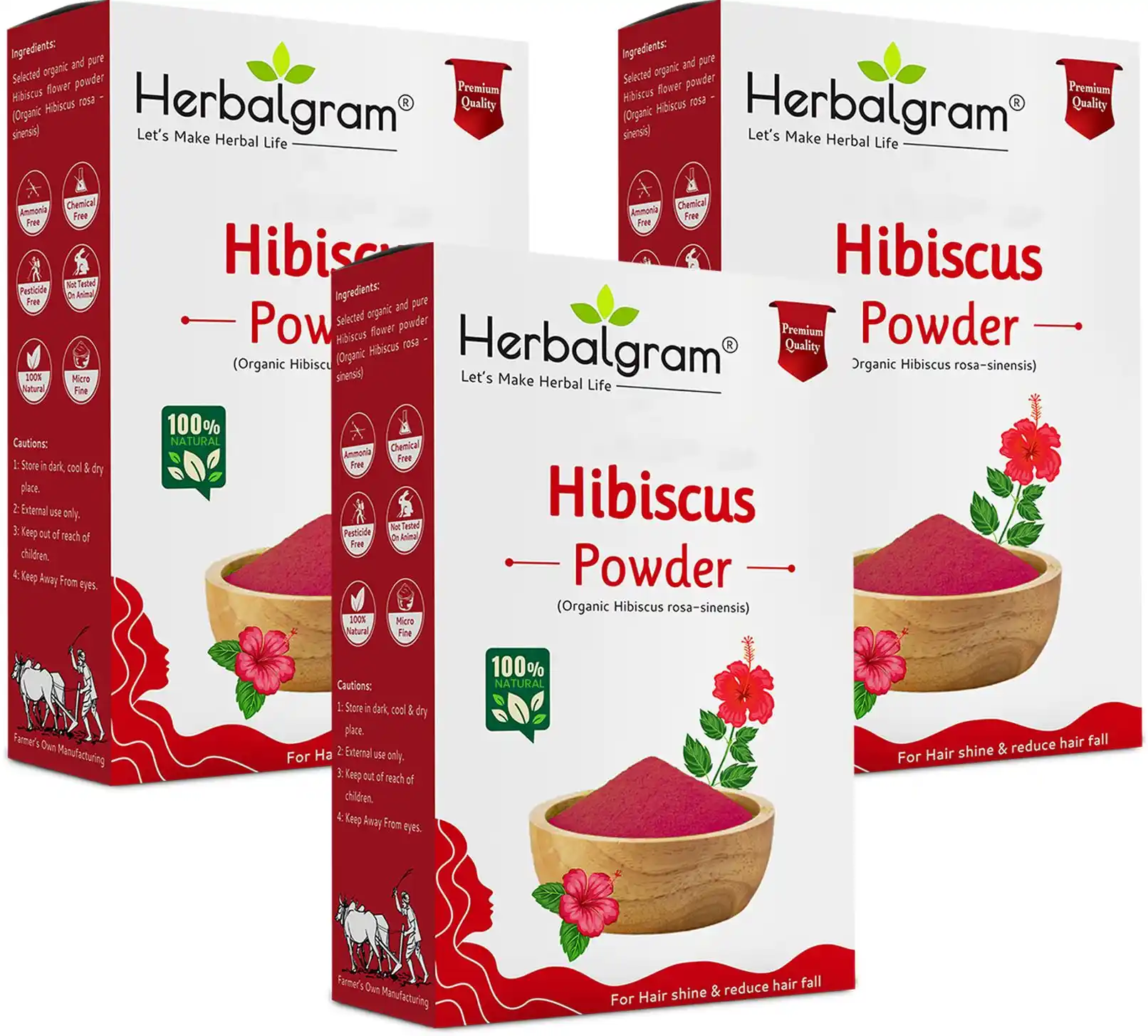 Pack of 3  100% Natural Hibiscus Powder For Hair Finely Milled Dried Hibiscus Flower (300 G).png