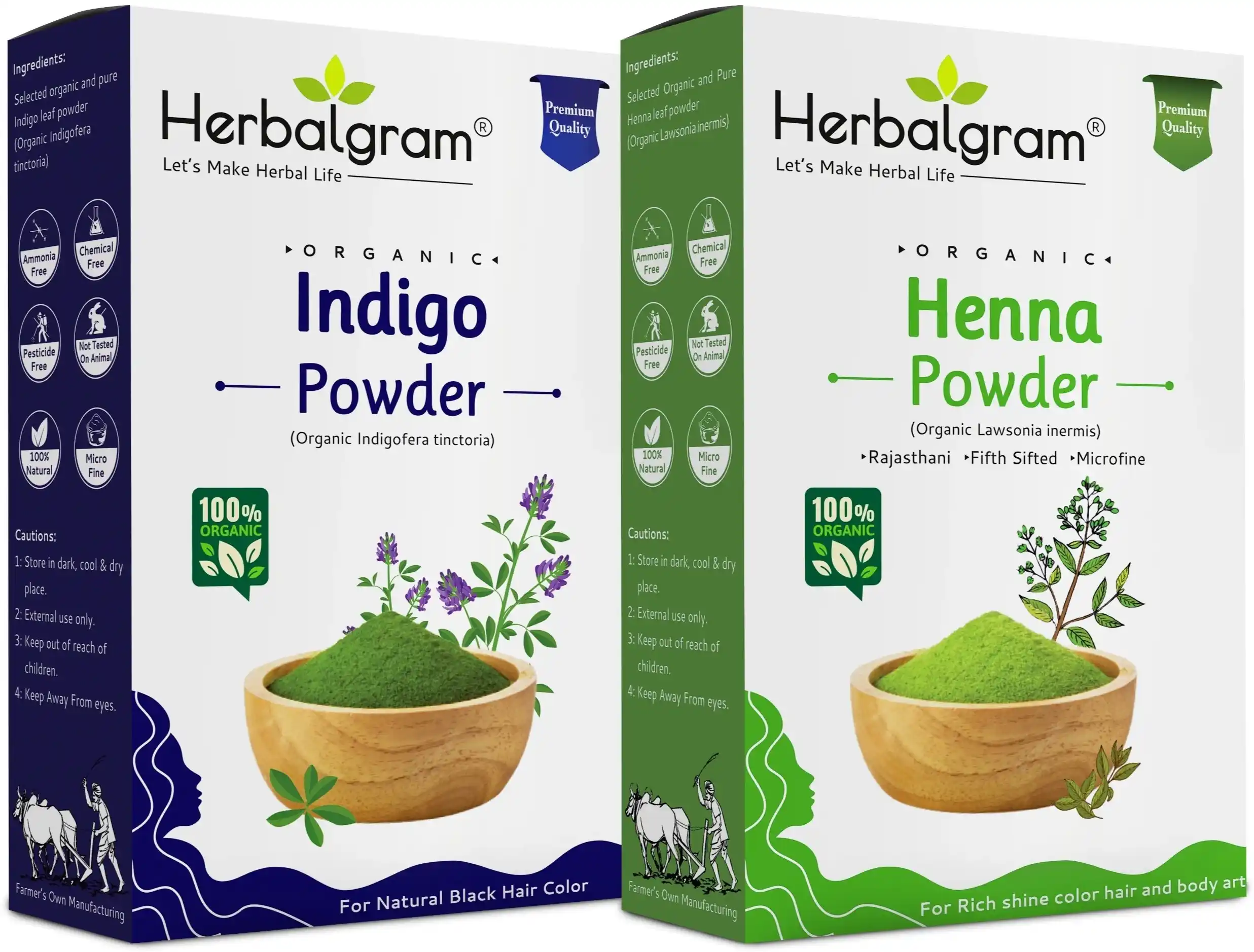 100% Organic Indigo Powder And Pure Henna Powder Combo Pack For Black Hair Color (200 G).png