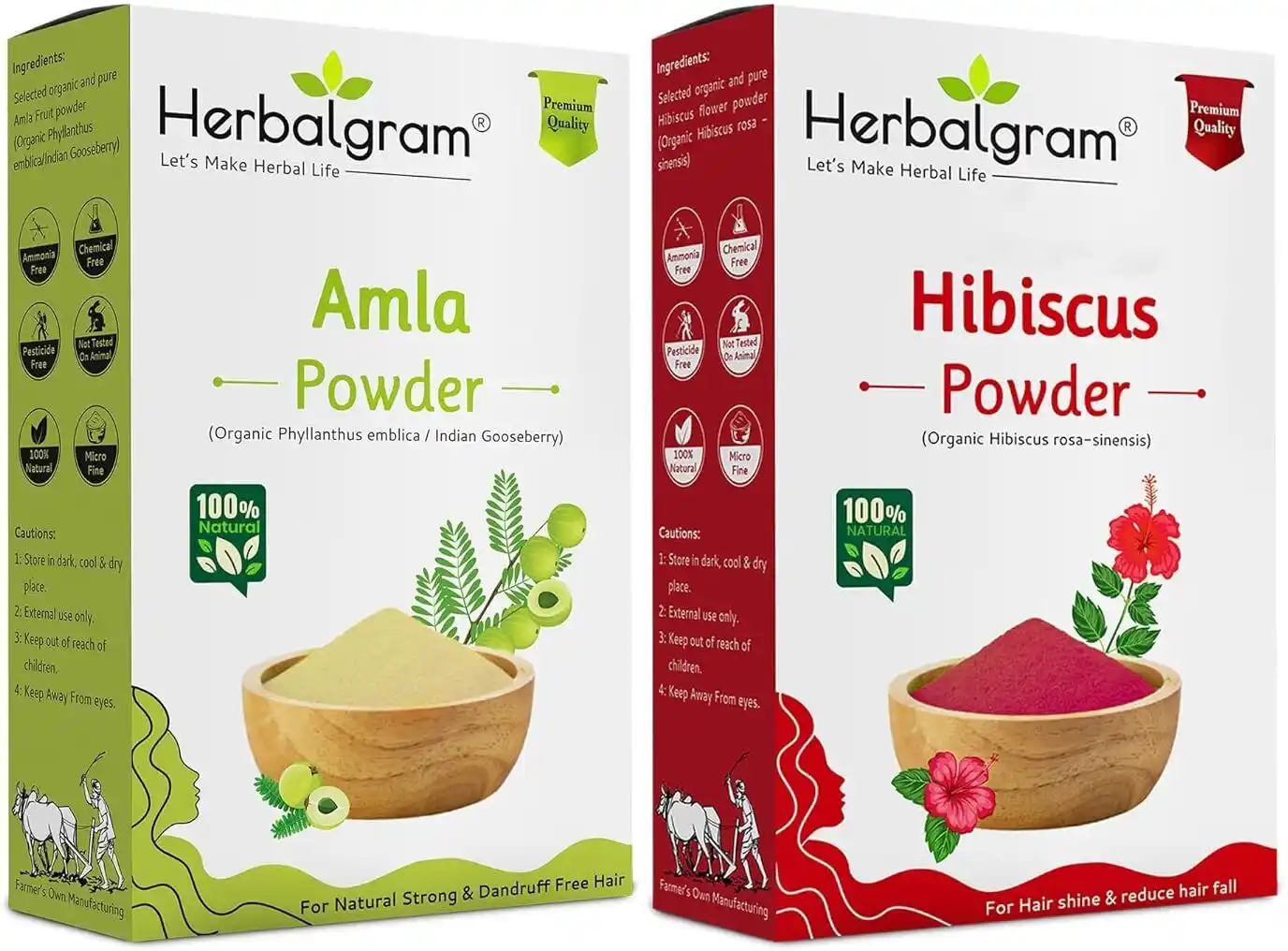 Pack of 2 Amla & Hibiscus Powder For Hair Combo 200Gm Natural Botanical Blend For Hair Care (200 G).png