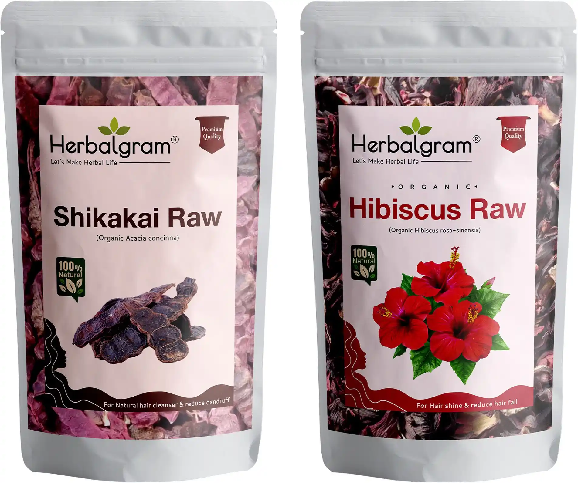 Pack of 2 Raw Shikakai Pods Hibiscus Flower Dry Combo Pack For Pure & Natural Hair Care (200 G).png
