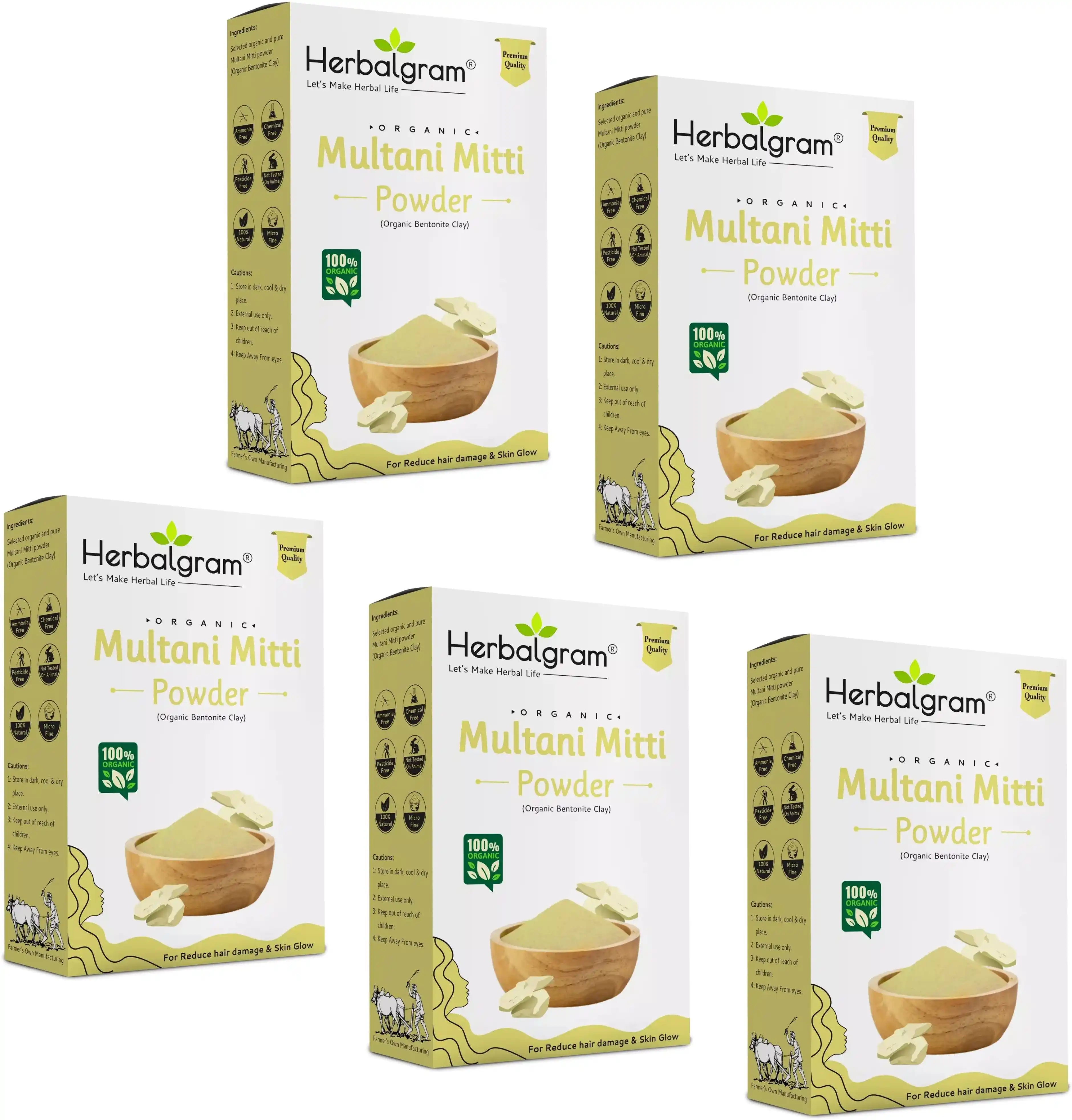 Pack of 5 100% Pure Natural & Organic Multani Mitti Powder For Skin & Hair Care (500 G) (Pack Of 5).png