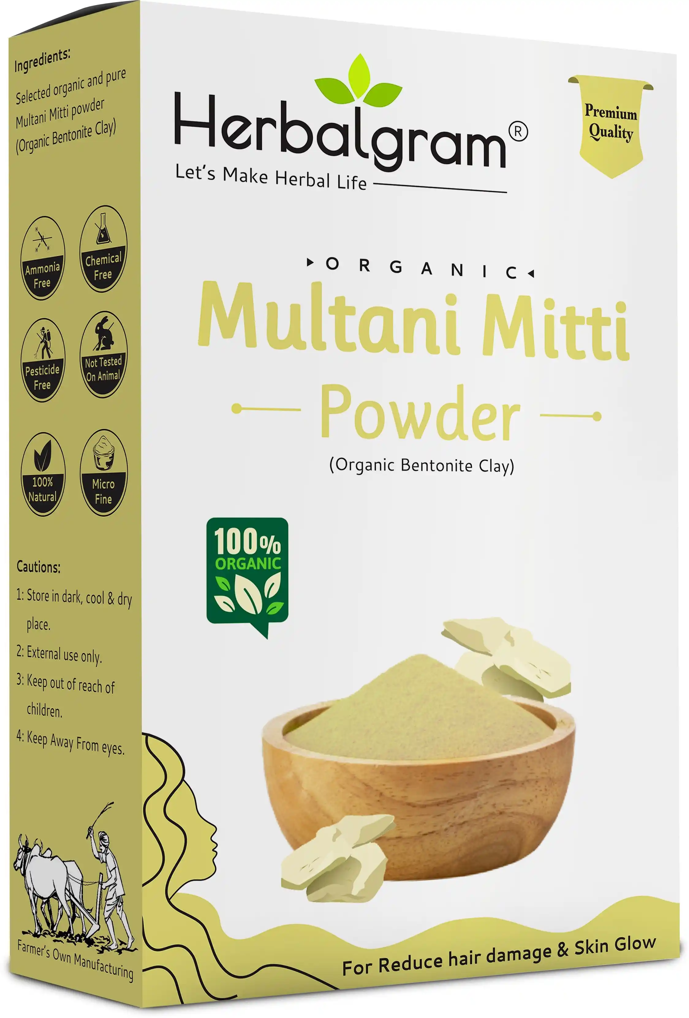 Pack of 1 100% Pure Natural & Organic Multani Mitti Powder For Skin & Hair Care (100 G).png
